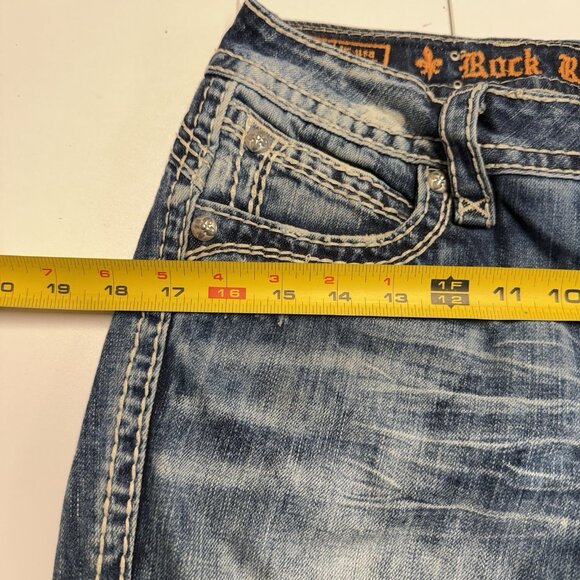 Rock Revival Becky Boot Cut Jeans Womens 28 (29x32.5) Y2K Blue - Picture 11 of 15